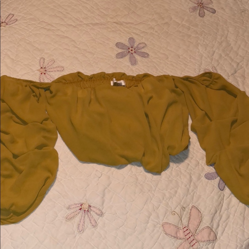 mustard yellow crop top